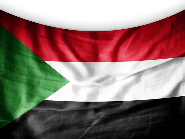 Bandeira Sudão Com Espaço Cópia Para Seu Texto Ilustração — Fotografia de Stock