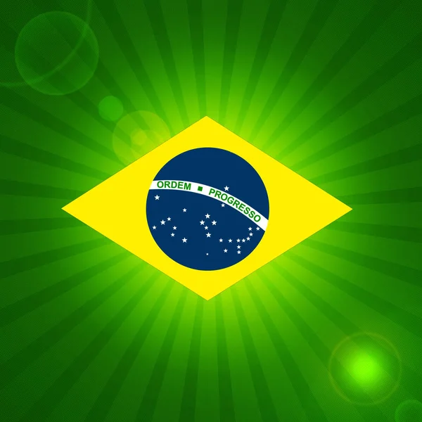 Brasilianische Flagge Mit Kopierplatz Für Text Oder Bilder — Stockfoto