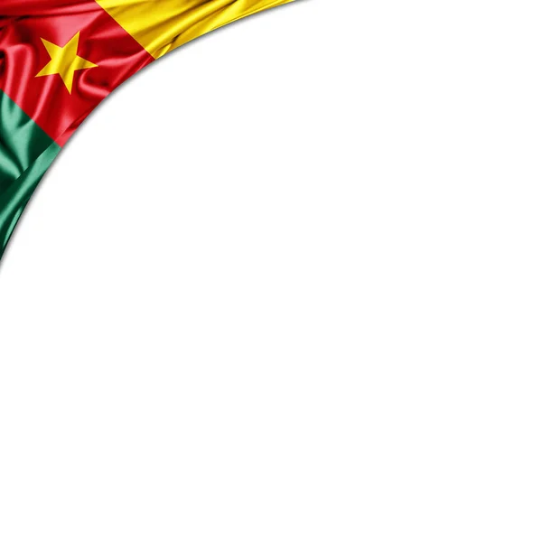 Bandiera Del Camerun Con Spazio Copia Del Testo Illustrazione — Foto Stock