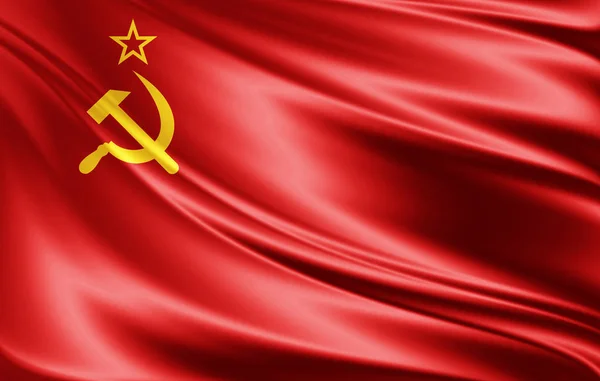 Sovyetler Birliği Bayrağı Ile Kopya Alanı Metin Çizim Için — Stok fotoğraf