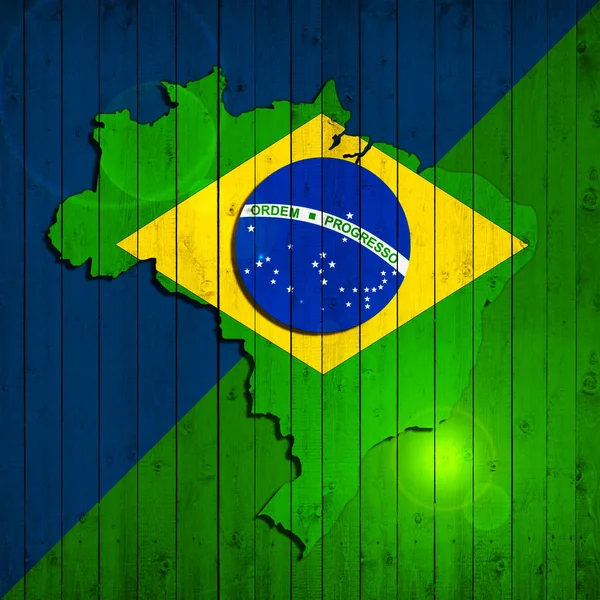 Bandera Brasil Con Espacio Copia Para Texto Imágenes —  Fotos de Stock