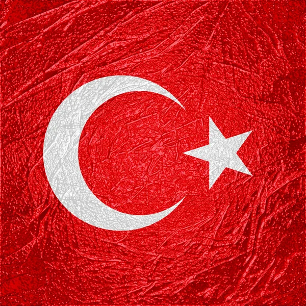 Vlag Van Turkije Met Kopie Ruimte Voor Tekst Afbeeldingen — Stockfoto