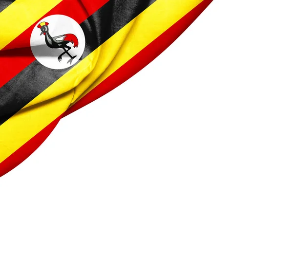 Vlag Van Oeganda Met Kopie Ruimte Voor Tekst Illustratie — Stockfoto