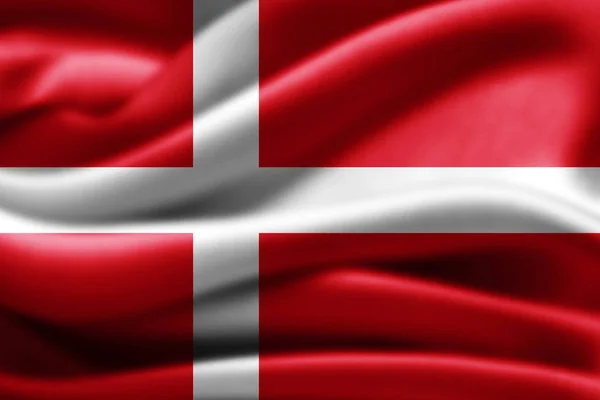 Flagge Von Dänemark Mit Kopierplatz Für Ihren Text Illustration — Stockfoto