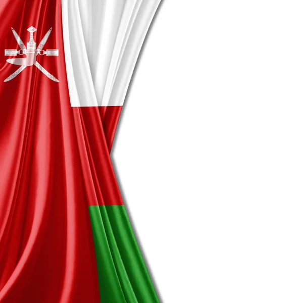 Vlag Van Oman Met Kopie Ruimte Voor Tekst Illustratie — Stockfoto