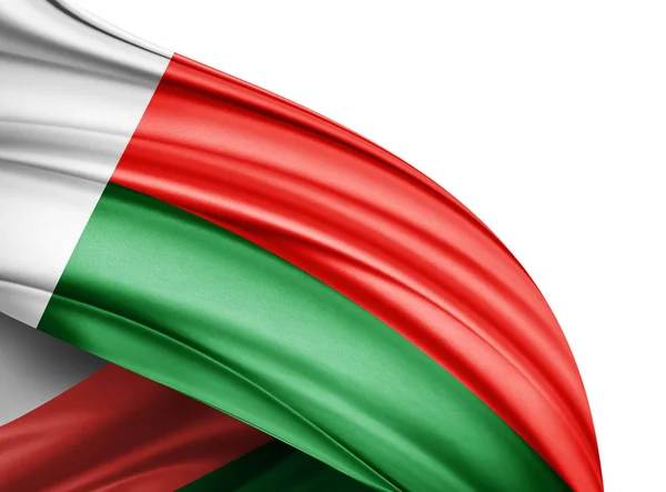 Bandeira Madagascar Com Espaço Cópia Para Seu Texto Ilustração — Fotografia de Stock