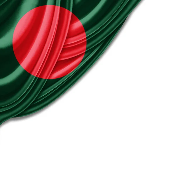 Прапор Бангладеш Копію Простір Тексту Білий Фон Ілюстрація — стокове фото