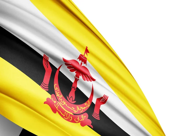 Bandeira Brunei Com Espaço Cópia Para Seu Texto Ilustração — Fotografia de Stock