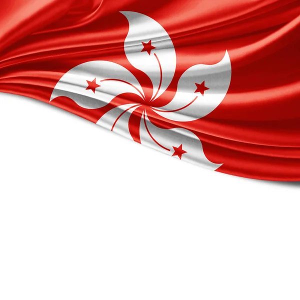 Vlag Van Hongkong Met Kopie Ruimte Voor Tekst Illustratie — Stockfoto