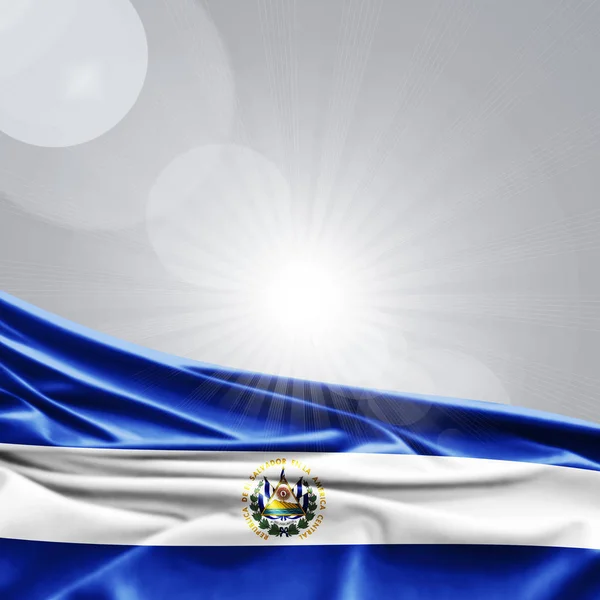 Másol Szöveg Illusztráció Helyet Salvador Zászlaja — Stock Fotó