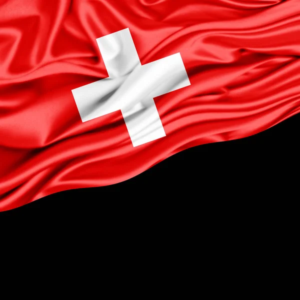 Flaga Szwajcarii Kopia Miejsce Twój Tekst Ilustracje — Zdjęcie stockowe