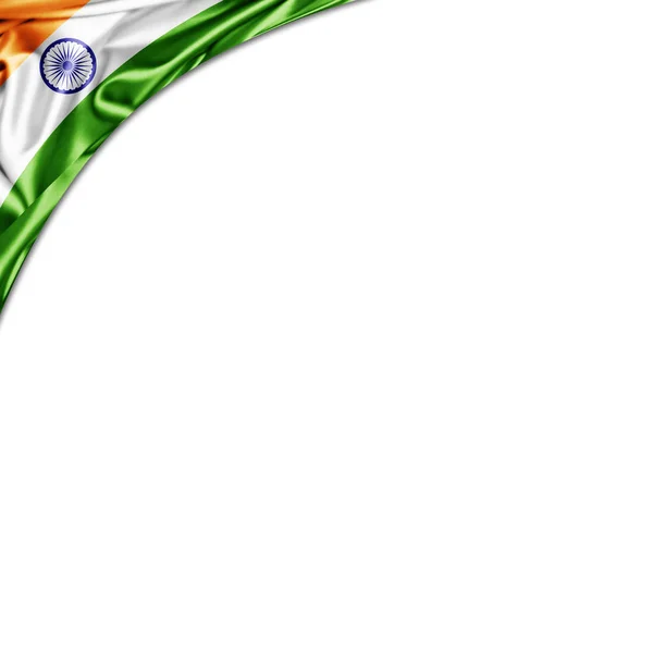 Bandiera Dell India Con Spazio Copia Del Testo Illustrazione — Foto Stock