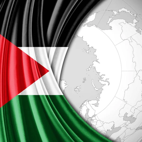 Flag Palestine Copy Space Your Text Illustration — Stock Photo, Image