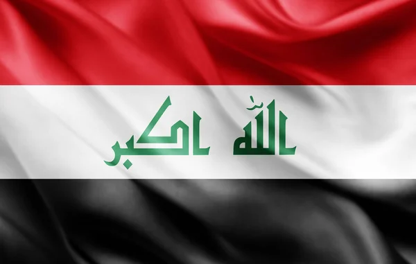 Vlag Van Irak Met Kopie Ruimte Voor Tekst Illustratie — Stockfoto