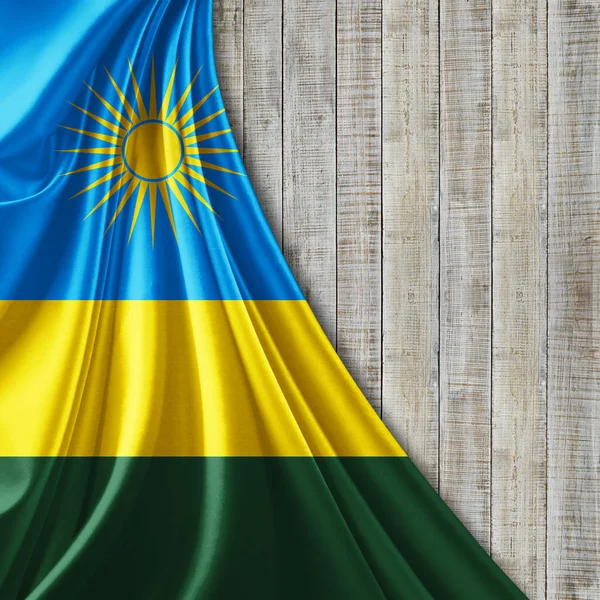 Flaga Rwandy Kopia Miejsce Twój Tekst Ilustracje — Zdjęcie stockowe