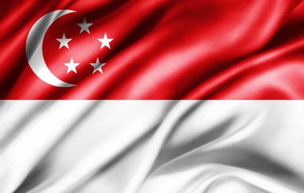Флаг Сингапура Местом Копирования Текста Иллюстрация — стоковое фото