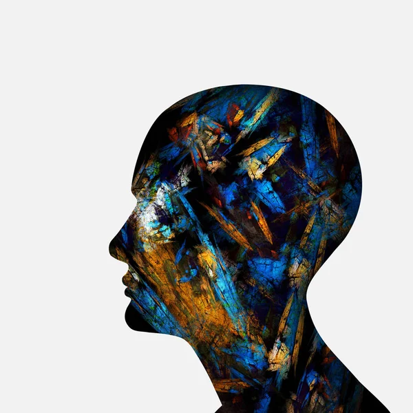 Human Head Background Illustration — Stock Photo, Image