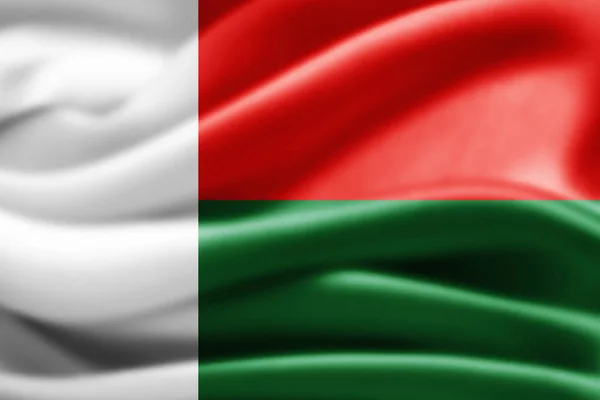 Прапор Мадагаскару Копією Простір Вашої Ілюстрації Тексту — стокове фото