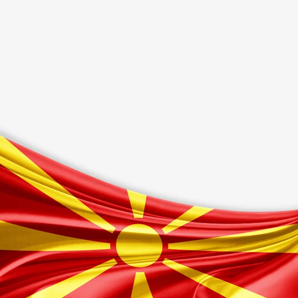Флаг Македонии Местом Копирования Текста Иллюстрация — стоковое фото