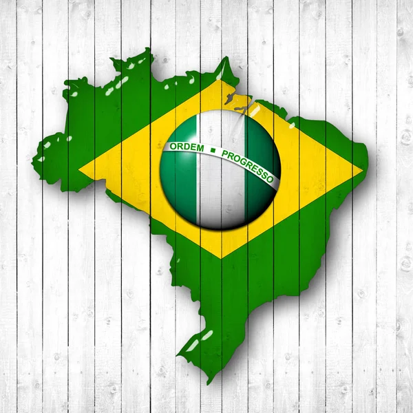 Banderas Brasil Nigeria Mapa Con Espacio Copia Para Texto Imágenes — Foto de Stock