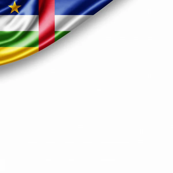 Flag Central African Republic Copy Space Your Text White Background — Stok fotoğraf