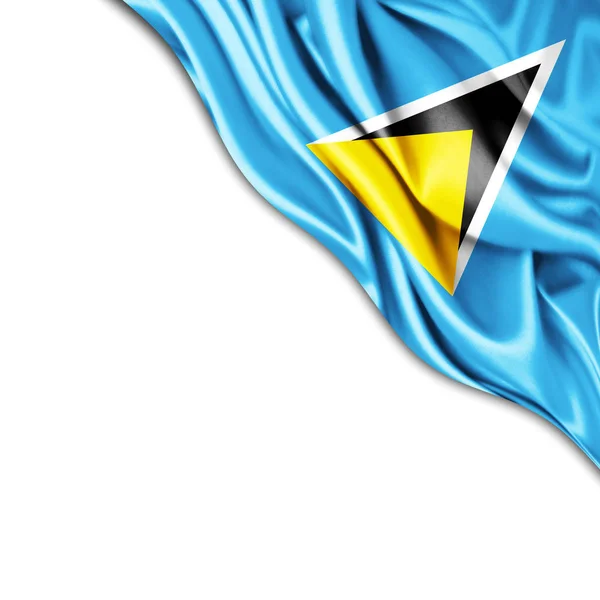 Másol Szöveg Illusztráció Helyet Saint Lucia Zászlaja — Stock Fotó