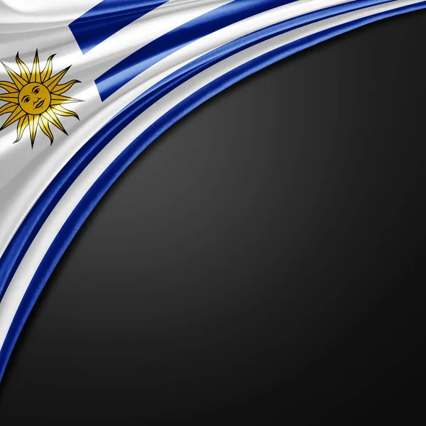 Flaggan Uruguay Med Kopia Utrymme För Din Text Illustration — Stockfoto