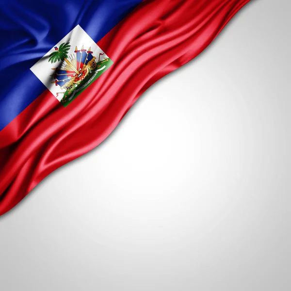 Bandeira Haiti Com Espaço Cópia Para Seu Texto Ilustração — Fotografia de Stock