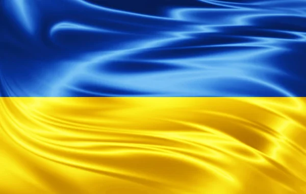 Ukrayna bayrağı ile kopya alanı metin - 3d çizim için    