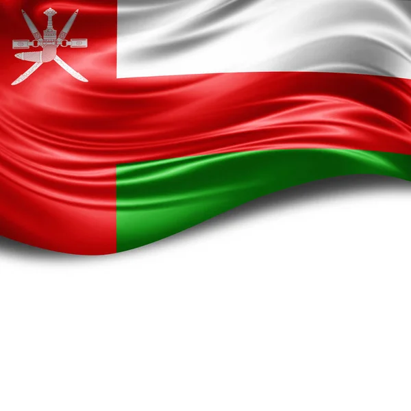 Drapeau Oman Avec Espace Copie Pour Votre Texte Illustration — Photo