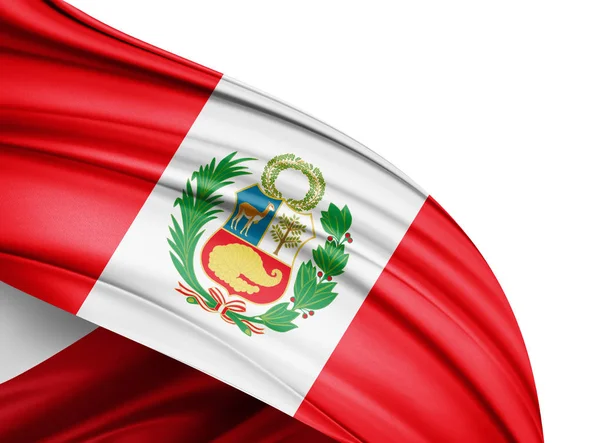 Σημαία Του Περού Αντίγραφο Χώρο Για Κείμενο Απεικόνιση — Φωτογραφία Αρχείου