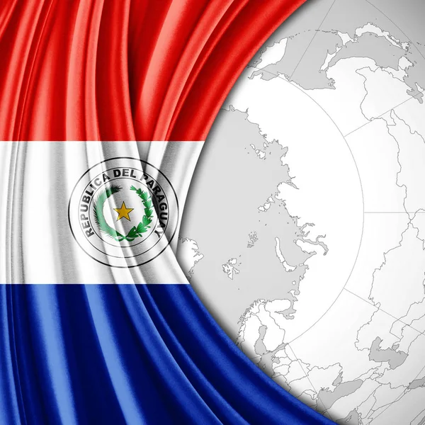 Bandeira Paraguai Com Espaço Cópia Para Seu Texto Ilustração — Fotografia de Stock