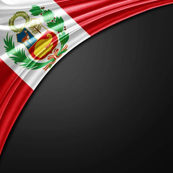 Bandera Perú Con Espacio Copia Para Texto Ilustración —  Fotos de Stock