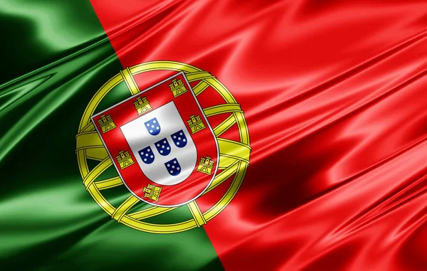 Флаг Португалии Местом Копирования Текста Иллюстрация — стоковое фото