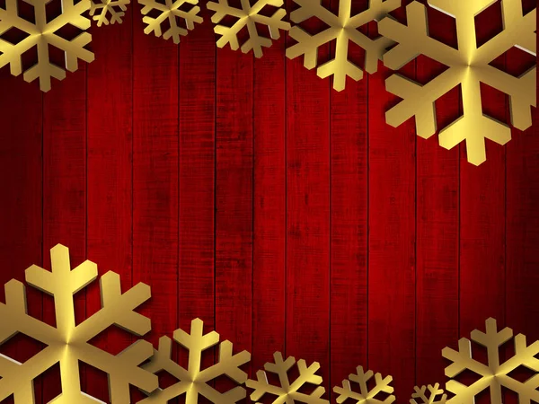 Christmas Snowflakes Wood Background Texture — Stock Photo, Image