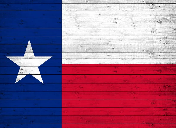 Ahşap Arka Plan Çizim Texas Bayrağı — Stok fotoğraf