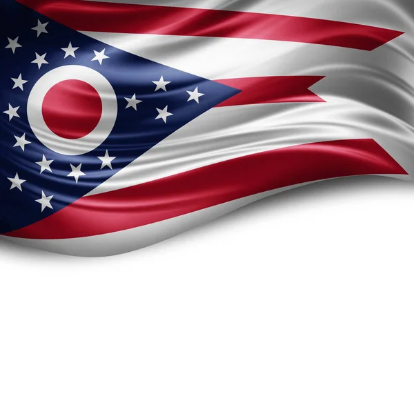 Drapeau Ohio Soie Avec Espace Copie Pour Votre Texte Vos — Photo