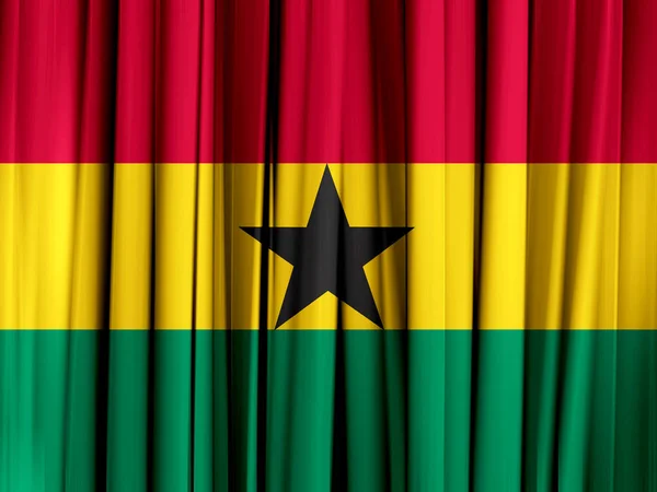 Σημαία Της Γκάνας Αντίγραφο Χώρο Για Κείμενο Απεικόνιση — Φωτογραφία Αρχείου