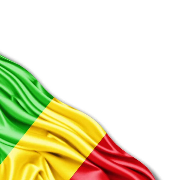 Drapeau Mali Avec Espace Copie Pour Votre Texte Sur Fond — Photo