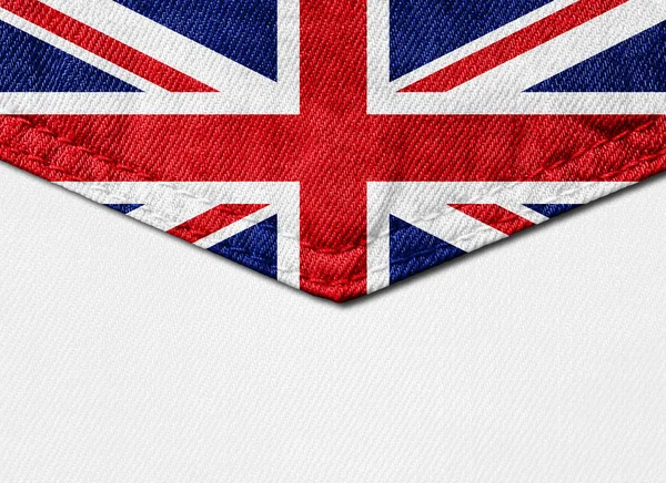 United Kingdom Flagge Aus Stoff Mit Kopierraum Für Ihren Text — Stockfoto