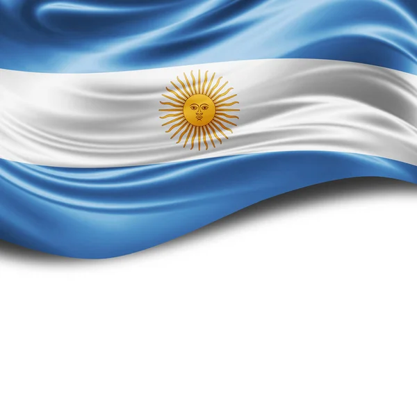 阿根廷国旗与复制空间为您的文本 — 图库照片
