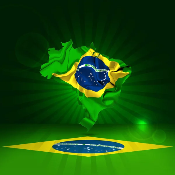 Bandeira Brasil Com Espaço Cópia Para Seu Texto Imagens — Fotografia de Stock