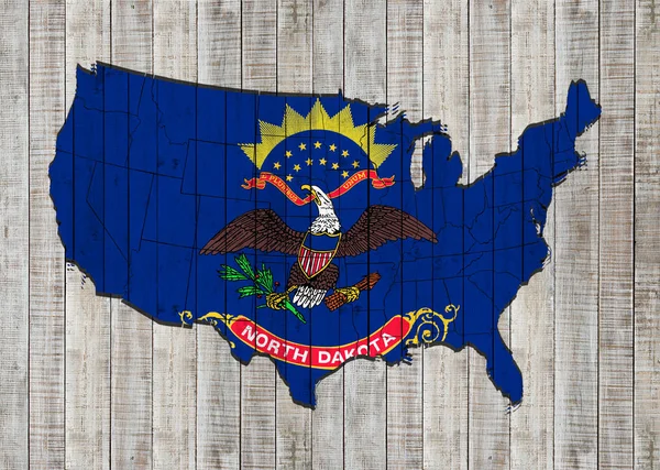 Bandiera North Dakota Con Spazio Copiare Testo Immagini — Foto Stock