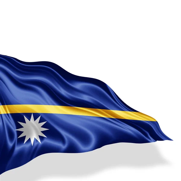 Flagge Von Nauru Mit Kopierplatz Für Ihren Text Illustration — Stockfoto