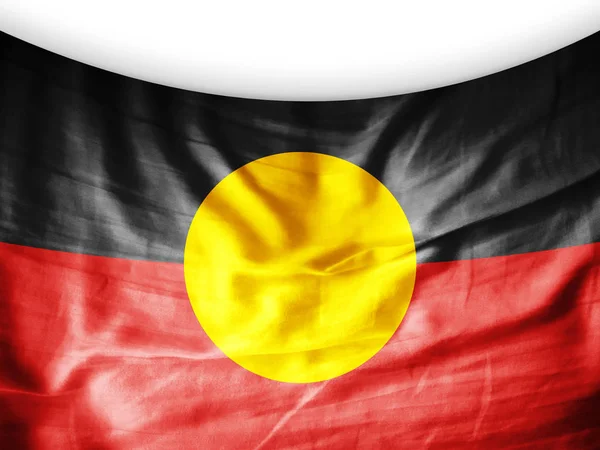 Flag of Aboriginal Australia   with copy space for your text  - 3D illustration