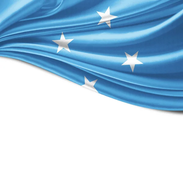 Bandeira Micronésia Com Espaço Cópia Para Seu Texto Ilustração — Fotografia de Stock