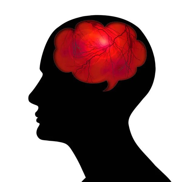 Mänskliga Hjärnan Bakgrund Illustration — Stockfoto