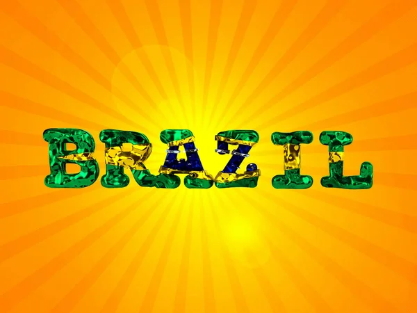 Palabra Brasil Con Espacio Copia Para Texto Imágenes — Foto de Stock