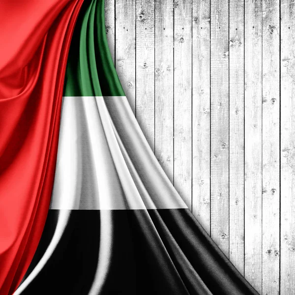 Vlag Van Verenigde Arabische Emiraten Met Kopie Ruimte Voor Tekst — Stockfoto