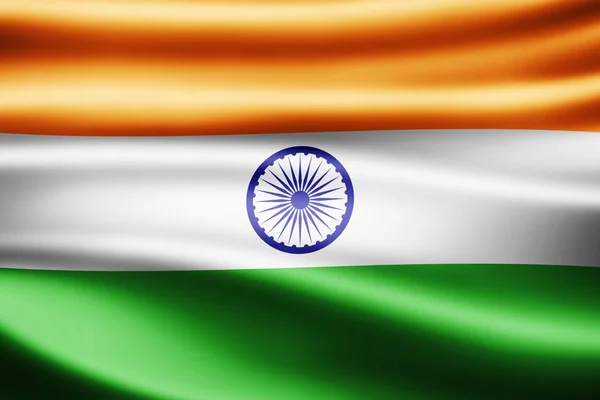 Vlag Van India Met Kopie Ruimte Voor Tekst Illustratie — Stockfoto